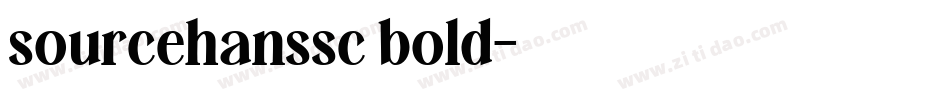 sourcehanssc bold字体转换